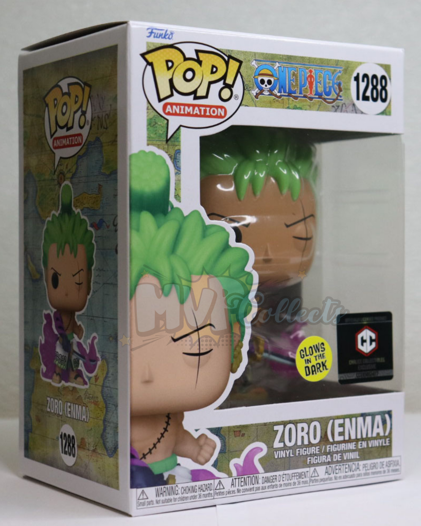 ONE PIECE - POP Animation N° 1288 - Zoro with Enma (GW) : :  Bobble Head POP Funko One Piece